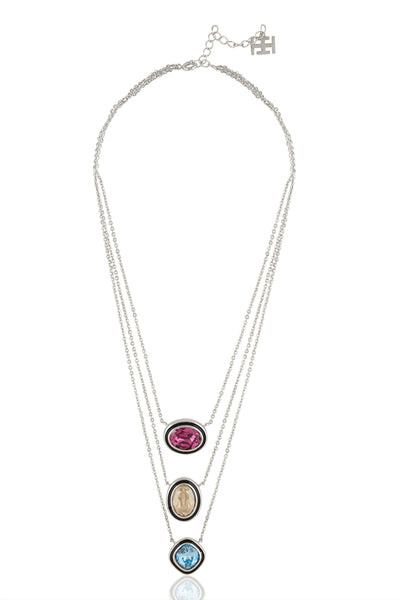 Isharya Seafoam Serenade Three-Layered Necklace In Black Plating indian designer wear online shopping melange singapore
