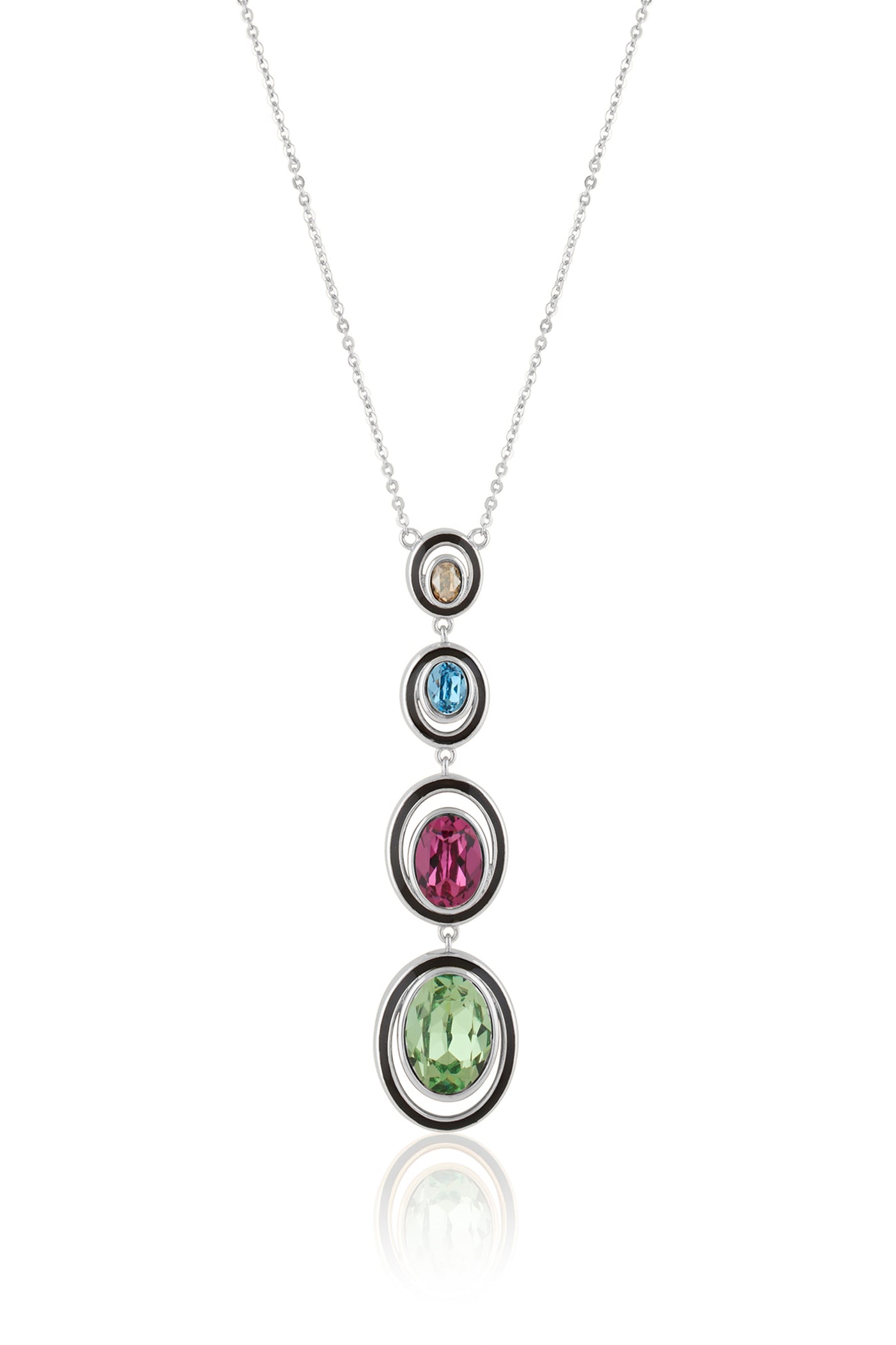 Isharya Seafoam Serenade Y Necklace In Black Plating indian designer wear online shopping melange singapore