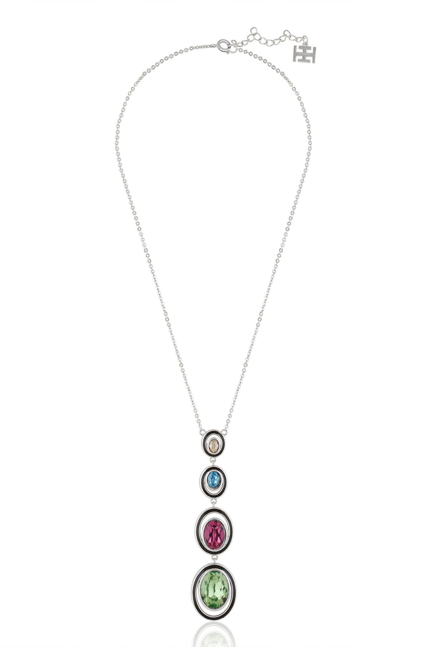Isharya Seafoam Serenade Y Necklace In Black Plating indian designer wear online shopping melange singapore