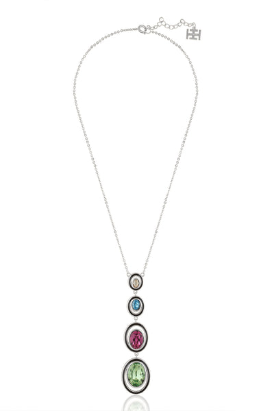 Isharya Seafoam Serenade Y Necklace In Black Plating indian designer wear online shopping melange singapore
