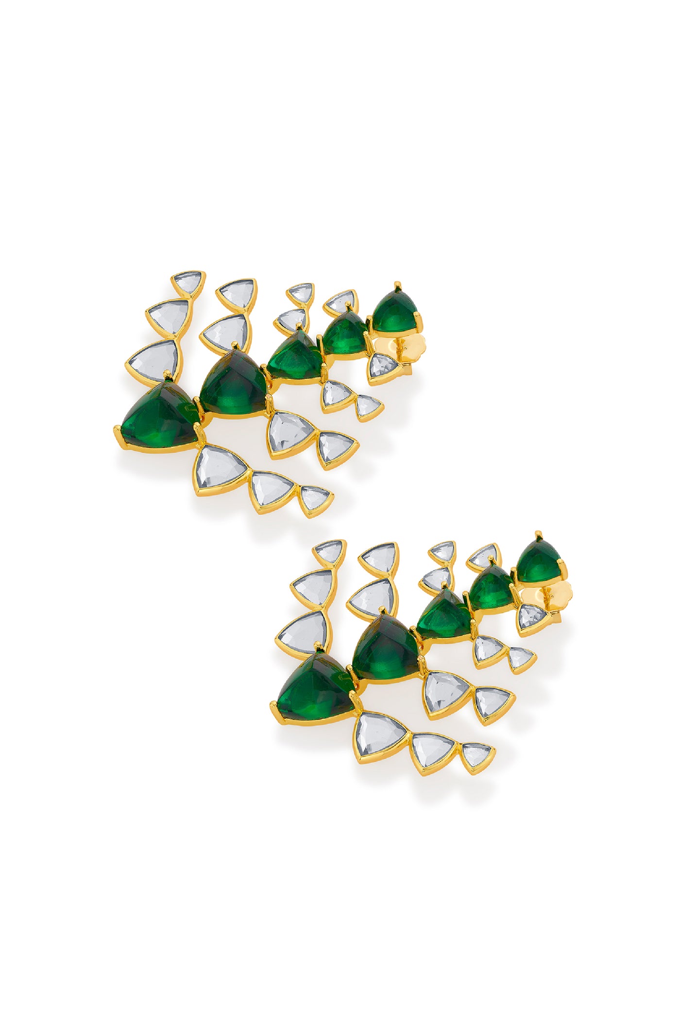 Isharya Seher Mirror & Hydro Emerald Studs indian designer wear online shopping melange singapore