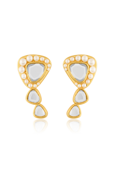 Sheesh Mahal Ear Climber In 18Kt Gold Plated