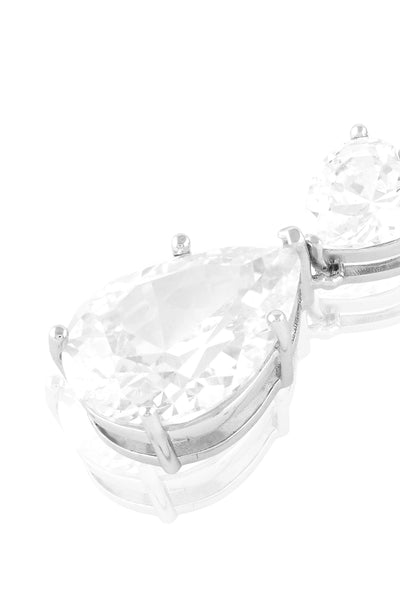 Isharya Silver Radiance Dangler Earrings In Rhodium Plating indian designer wear online shopping melange singapore