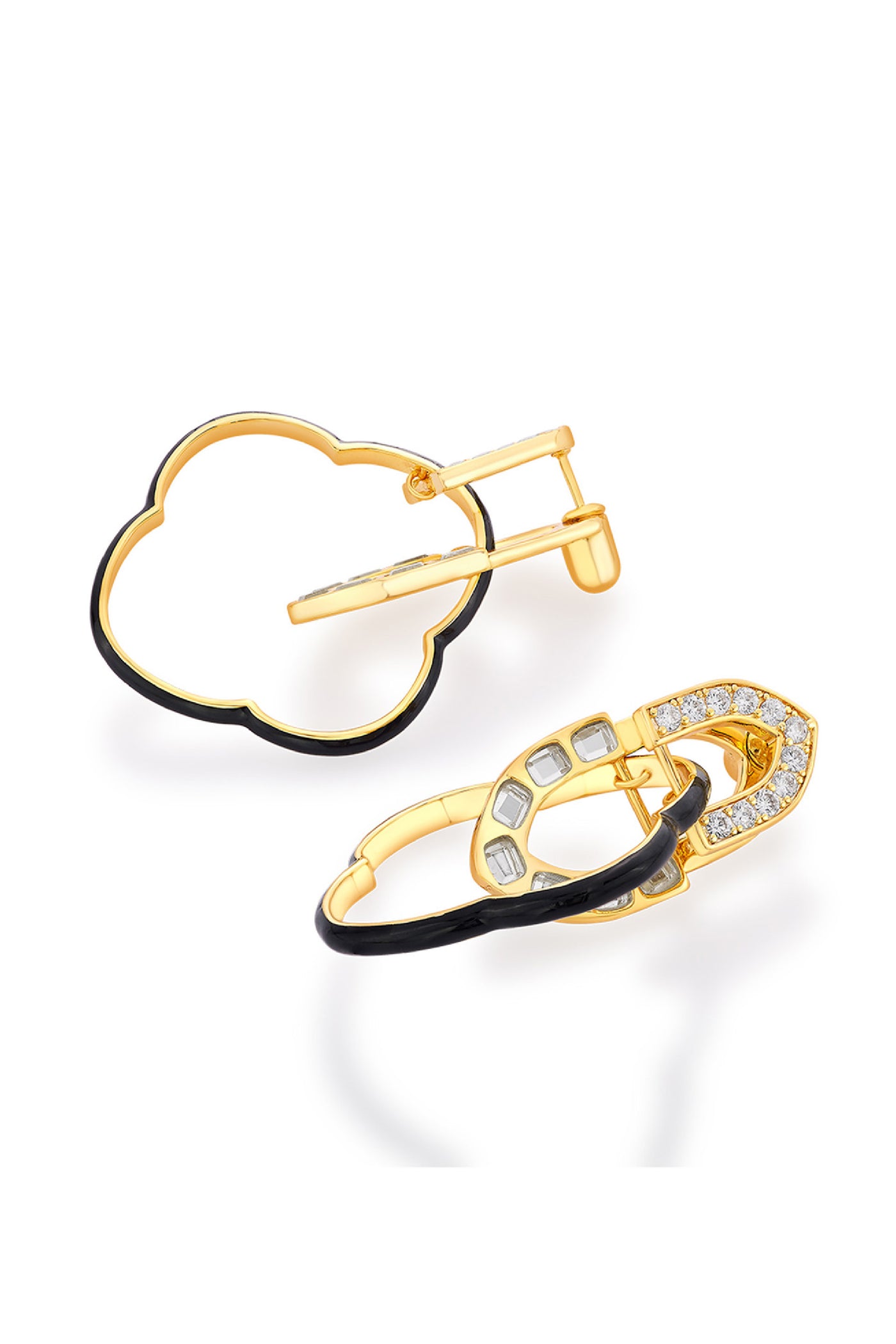 Isharya Sliving Arabesque Earrings In 18kt Gold Plated jewellery indian designer wear online shopping melange singapore
