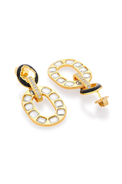 Isharya Sliving Drop Earrings In 18kt Gold Plated jewellery indian designer wear online shopping melange singapore
