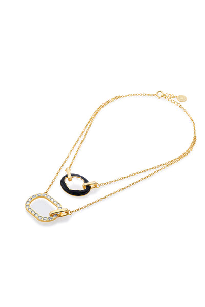 Isharya Sliving Geometry Necklace In 18kt Gold Plated jewellery indian designer wear online shopping melange singapore