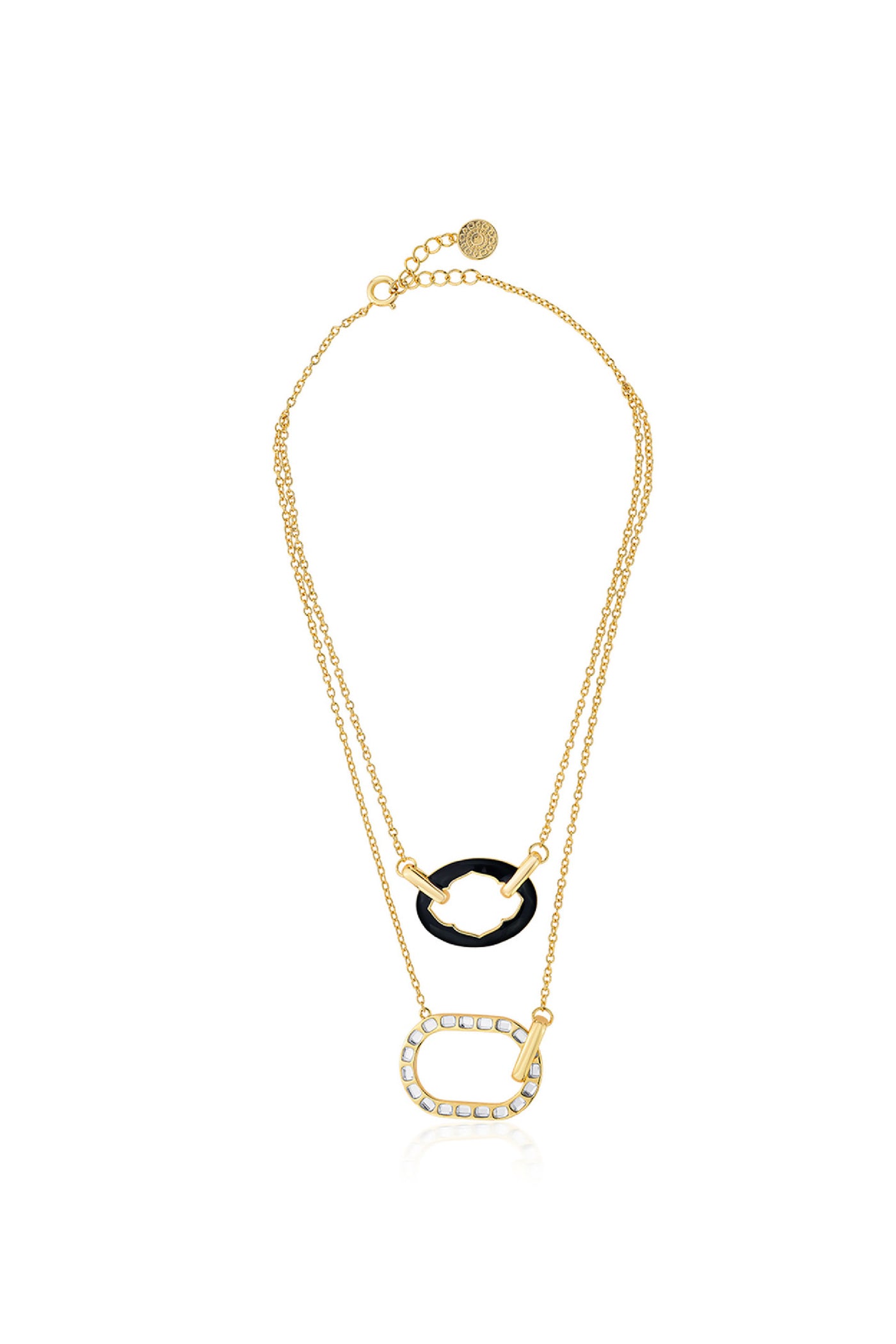Isharya Sliving Geometry Necklace In 18kt Gold Plated jewellery indian designer wear online shopping melange singapore