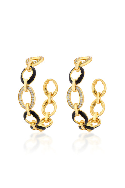 Isharya Sliving Hoop Earrings In 18kt Gold Plated jewellery indian designer wear online shopping melange singapore
