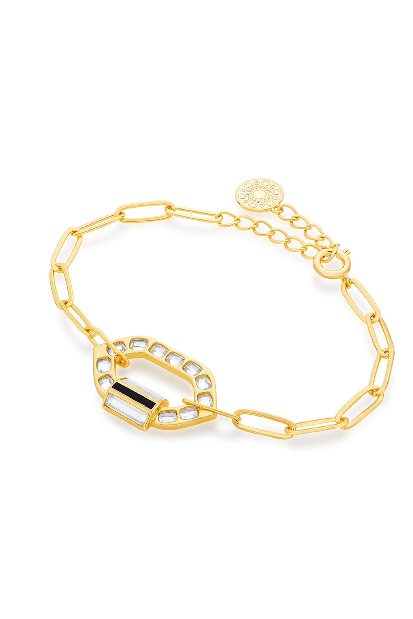 Isharya Sliving Link Bracelet In 18kt Gold Plated jewellery indian designer wear online shopping melange singapore