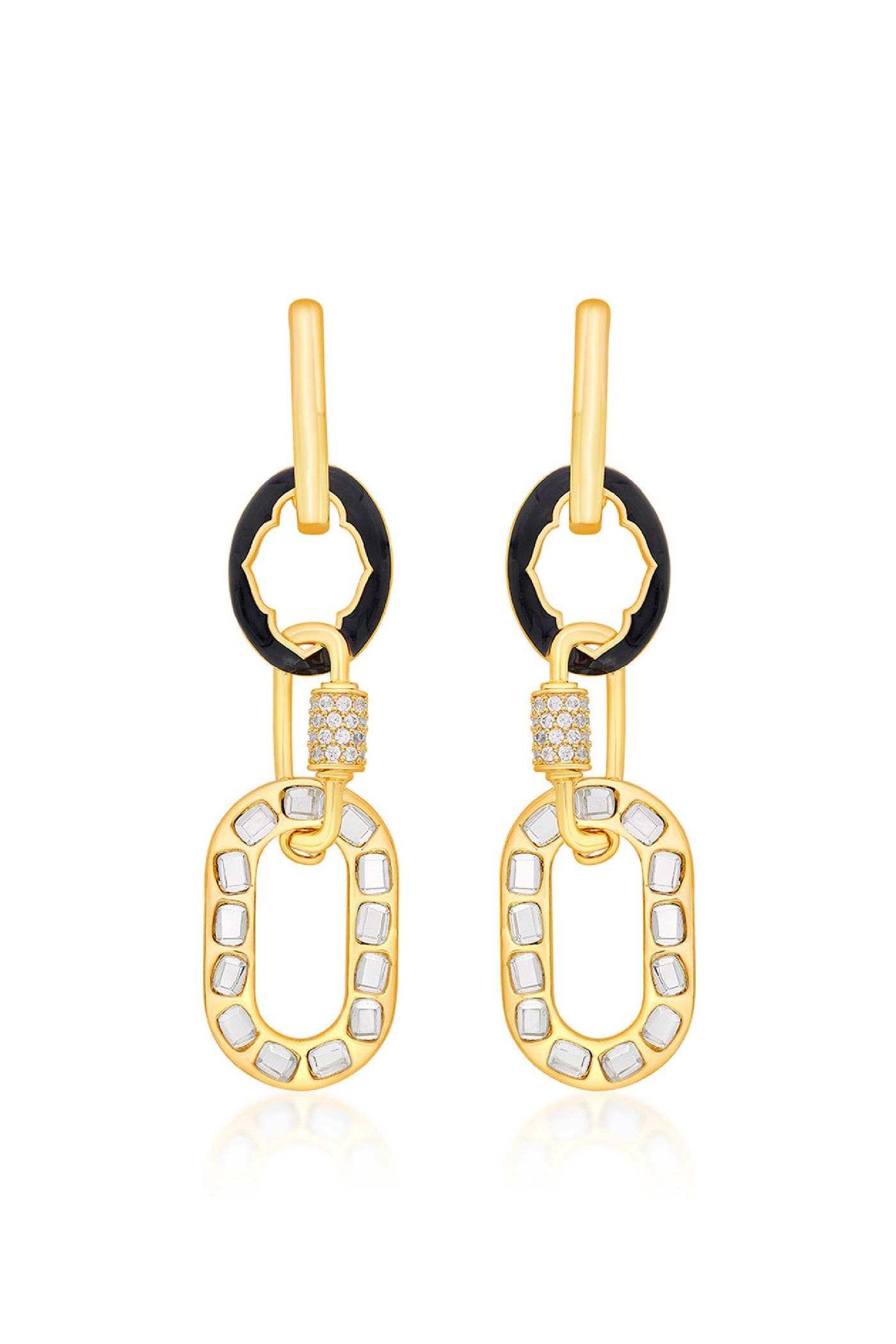 Isharya Sliving Link Earrings In 18kt Gold Plated jewellery indian designer wear online shopping melange singapore