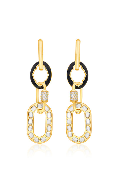 Isharya Sliving Link Earrings In 18kt Gold Plated jewellery indian designer wear online shopping melange singapore