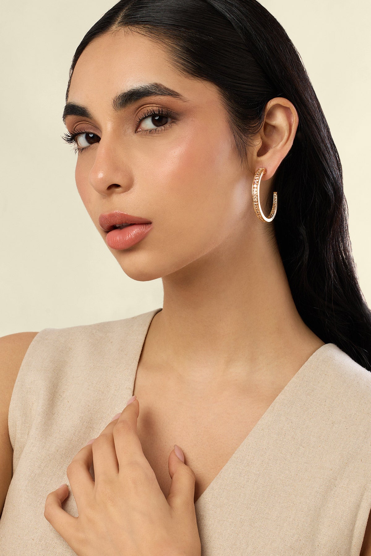 Isharya Solar Bloom Hoops In 18kt Gold Plated indian designer wear online shopping melange singapore 