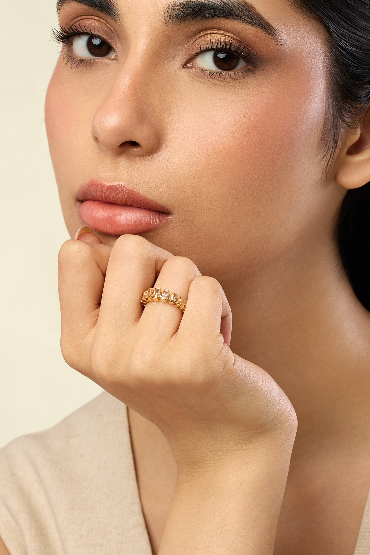 Isharya Solar Flare Infinity Ring In 18kt Gold Plated indian designer wear online shopping melange singapore 
