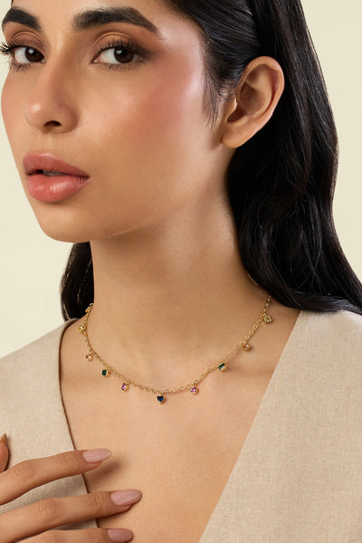 Isharya Soul Symbols Charm Necklace In 18kt Gold Plated indian designer wear online shopping melange singapore