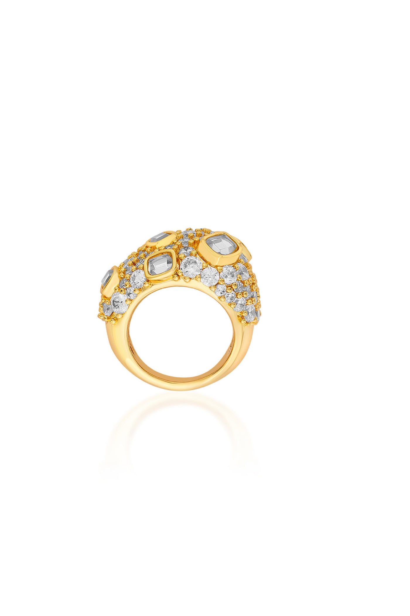 Isharya Stan Baroque Ring In 18kt Gold Plated jewellery indian designer wear online shopping melange singapore