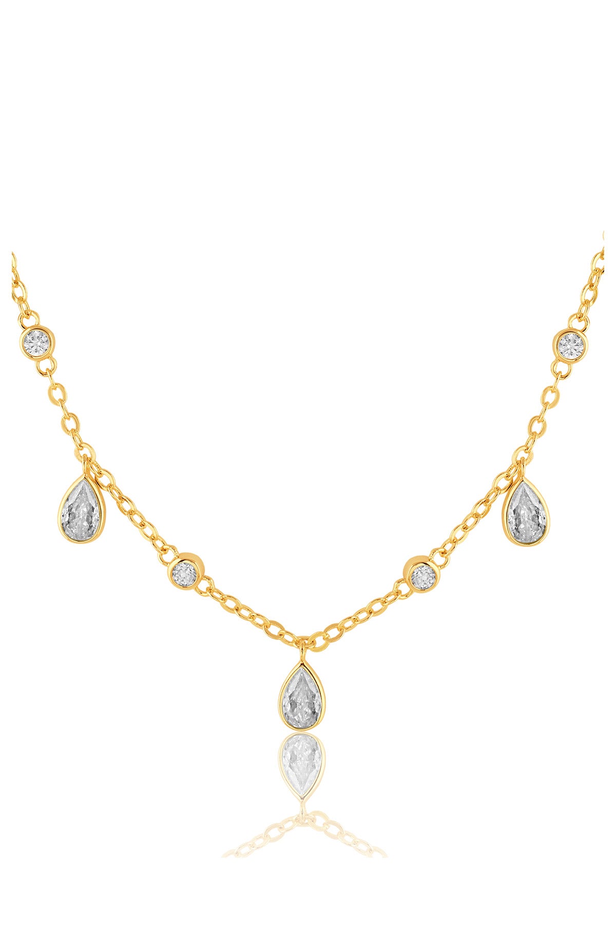 Isharya Starlight Stationed Necklace In 18kt Gold Plated indian designer wear online shopping melange singapore 