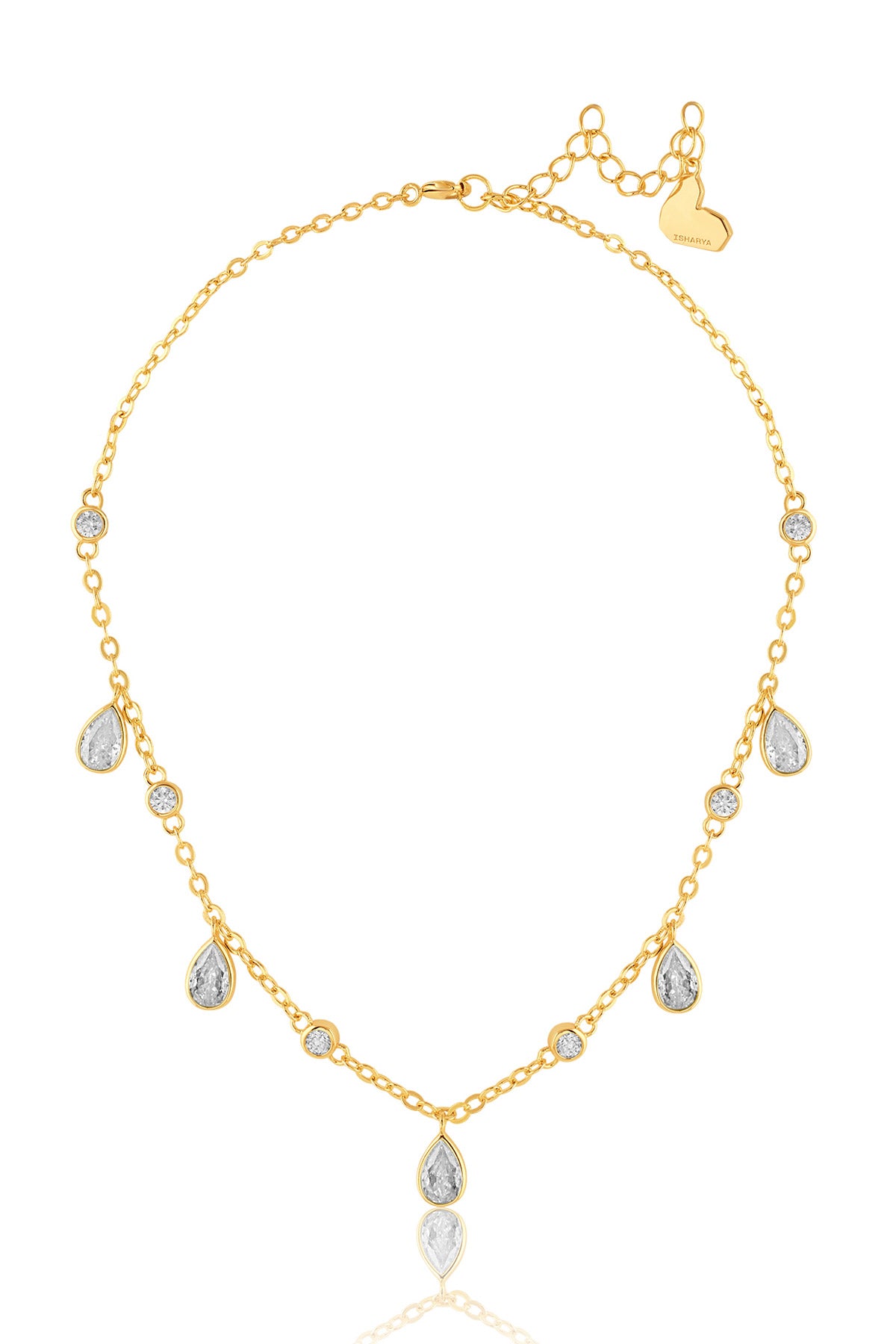 Isharya Starlight Stationed Necklace In 18kt Gold Plated indian designer wear online shopping melange singapore 