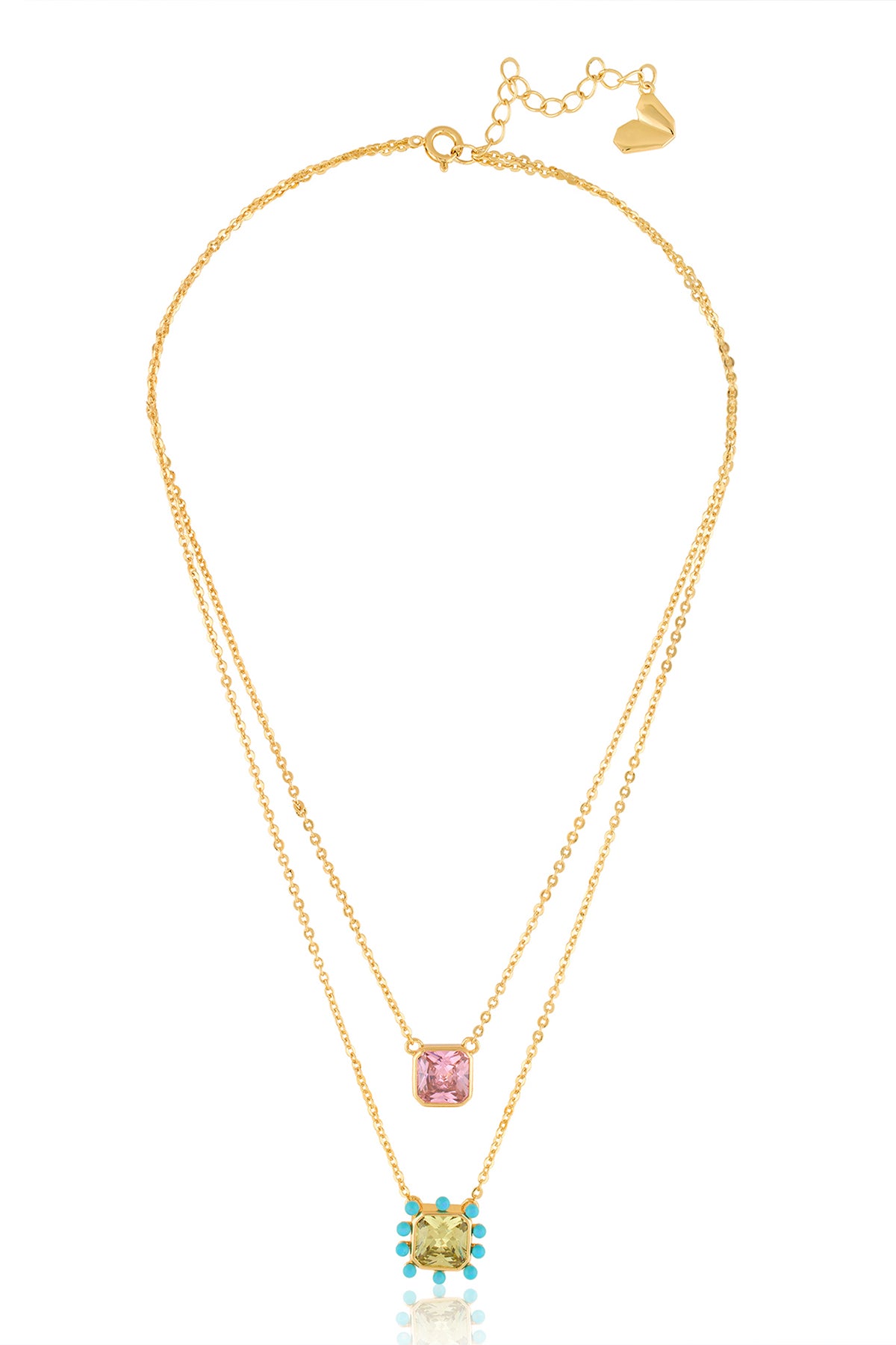 Isharya Summer Candy Layered Necklace In 18Kt Gold Plated indian designer wear online shopping melange singapore 