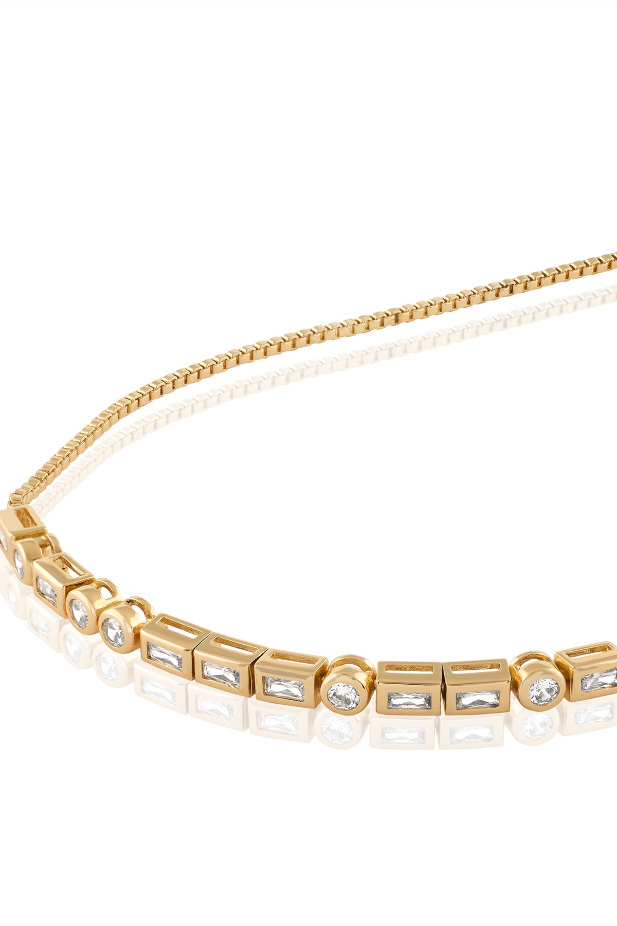 Isharya Summer Crystal Bolo Bracelet In 18Kt Gold Plated indian designer wear online shopping melange singapore 