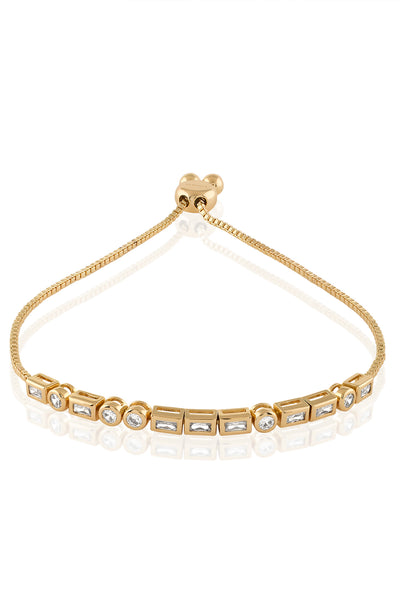Isharya Summer Crystal Bolo Bracelet In 18Kt Gold Plated indian designer wear online shopping melange singapore 