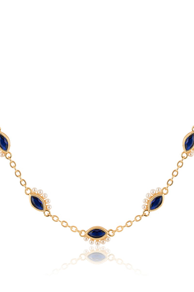 Isharya Summer Eyes Choker Necklace In 18Kt Gold Plated indian designer wear online shopping melange singapore 