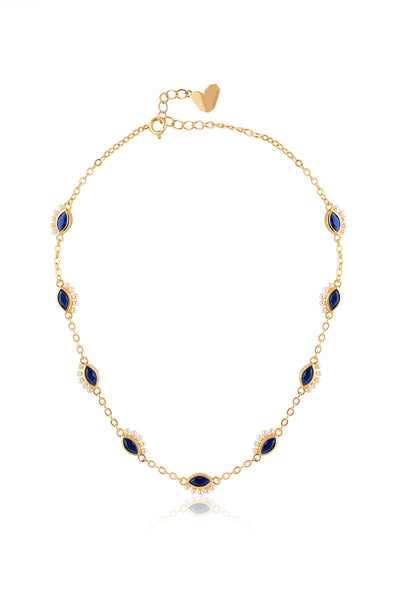 Isharya Summer Eyes Choker Necklace In 18Kt Gold Plated indian designer wear online shopping melange singapore 
