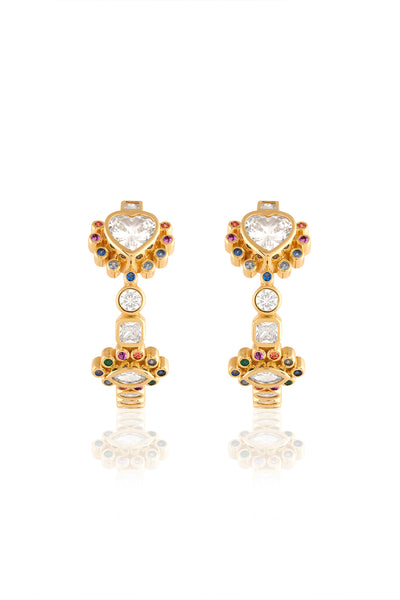 Isharya Summer Party Hoops In 18Kt Gold Plated indian designer wear online shopping melange singapore 
