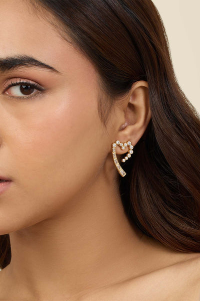 Isharya Summer Sweetheart Earrings In 18Kt Gold Plated indian designer wear online shopping melange singapore 