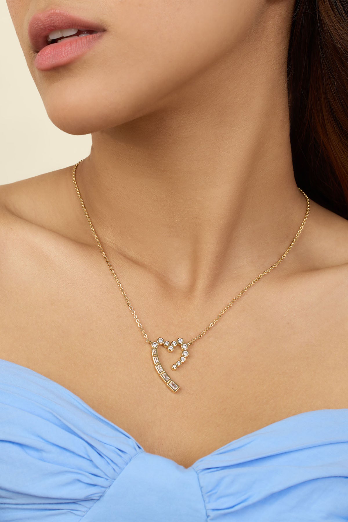 Isharya Summer Sweetheart Necklace In 18Kt Gold Plated indian designer wear online shopping melange singapore 