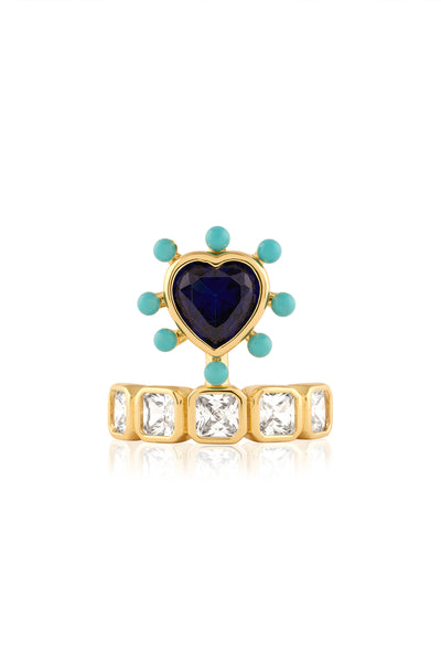 Isharya Summer Sweetheart Ring In 18Kt Gold Plated indian designer wear online shopping melange singapore 