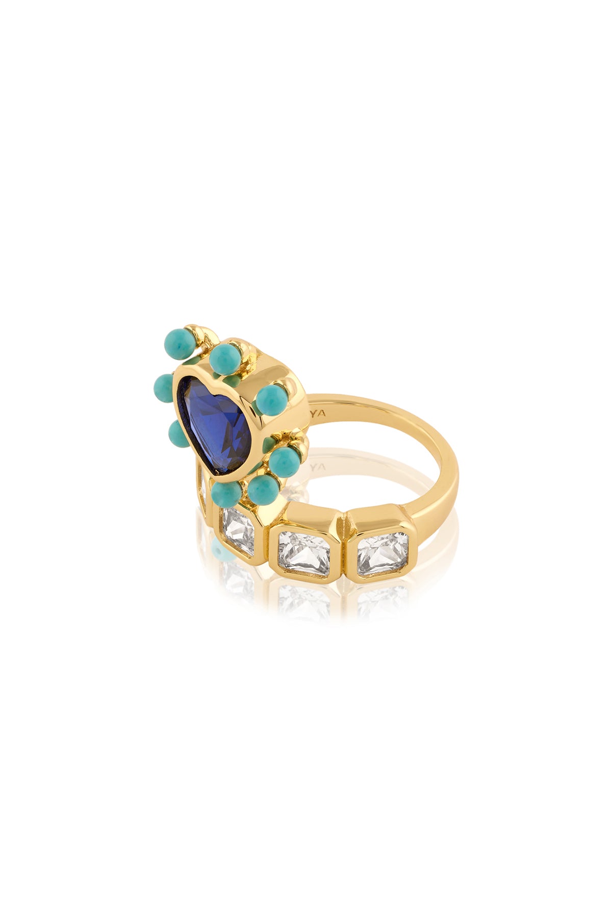 Isharya Summer Sweetheart Ring In 18Kt Gold Plated indian designer wear online shopping melange singapore 