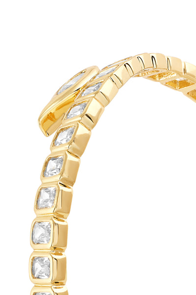 Isharya Tennis Girlie Back Open Cuff In 18Kt Gold Plated indian designer wear online shopping melange singapore