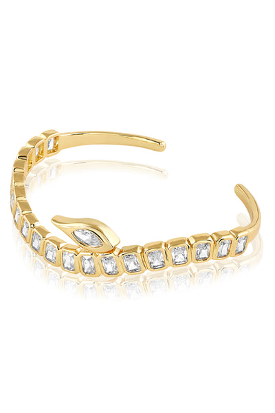 Isharya Tennis Girlie Back Open Cuff In 18Kt Gold Plated indian designer wear online shopping melange singapore