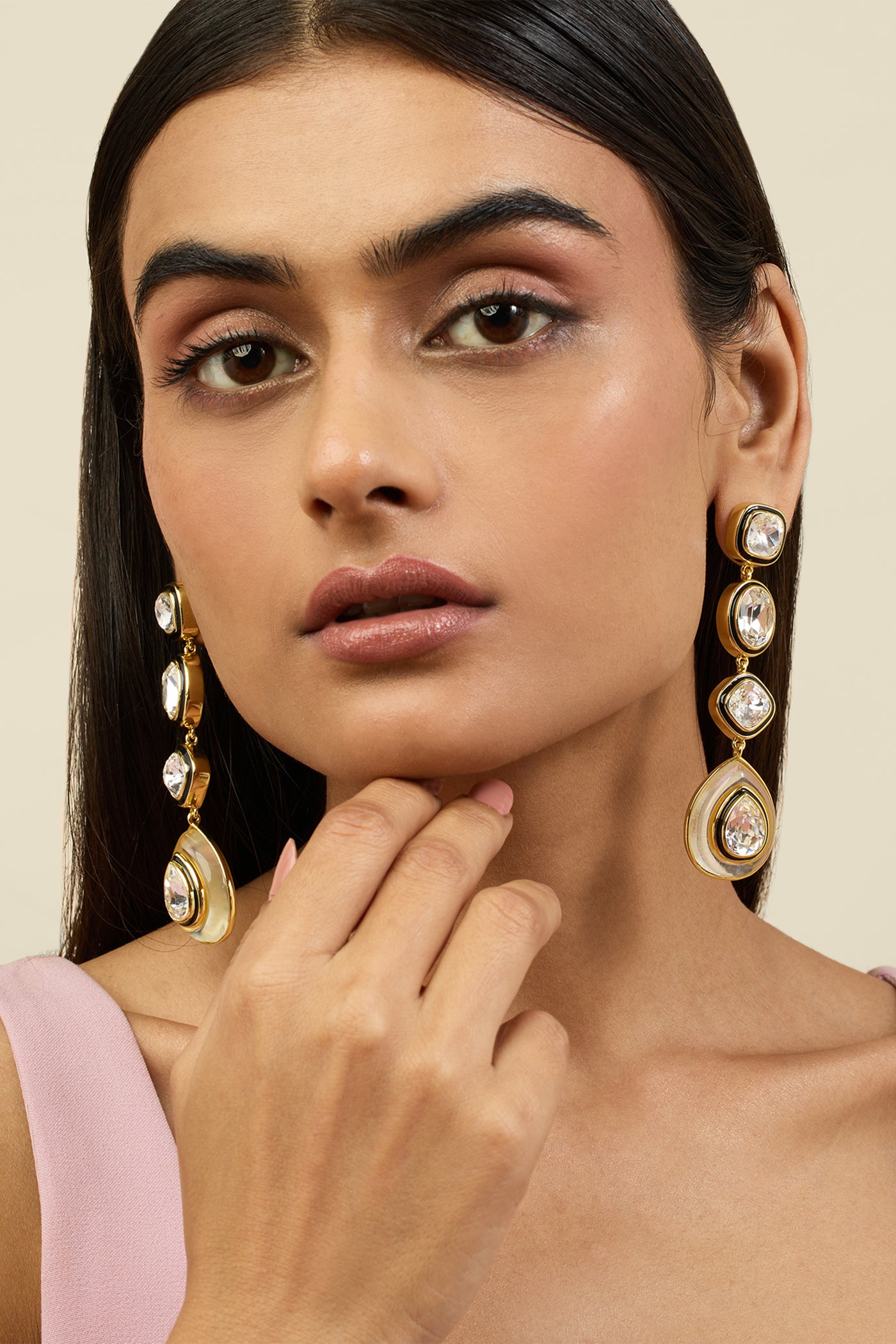 Isharya Tidal Treasures Dangler Earrings 18Kt Gold Plated indian designer wear online shopping melange singapore