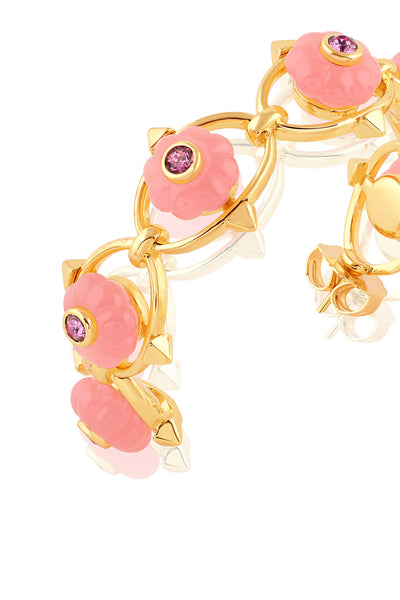 Isharya Twilight Bloom Hoop Earrings 18Kt Gold Plated indian designer wear online shopping melange singapore 