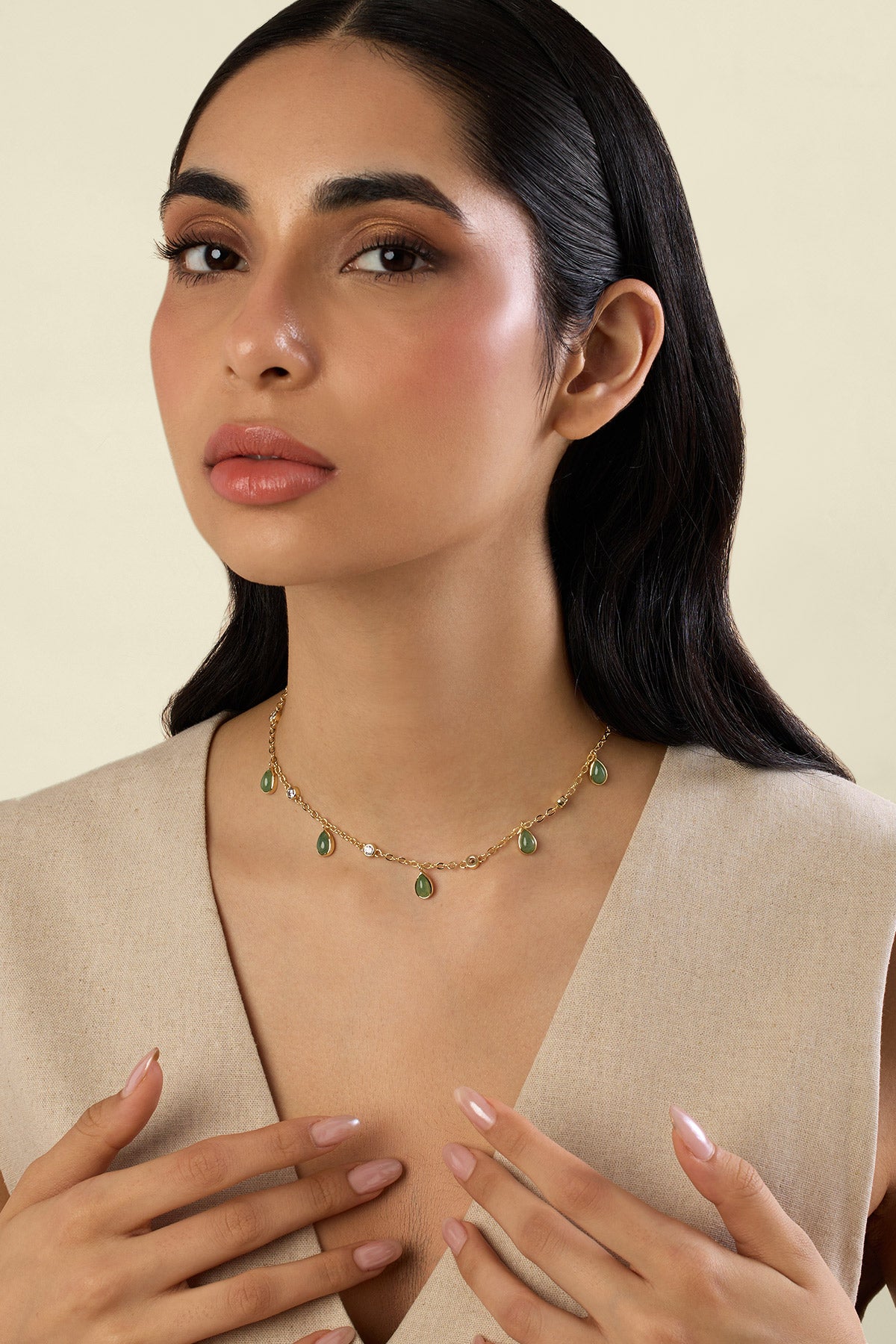 Isharya Verdant Vision Necklace In 18kt Gold Plated indian designer wear online shopping melange singapore 