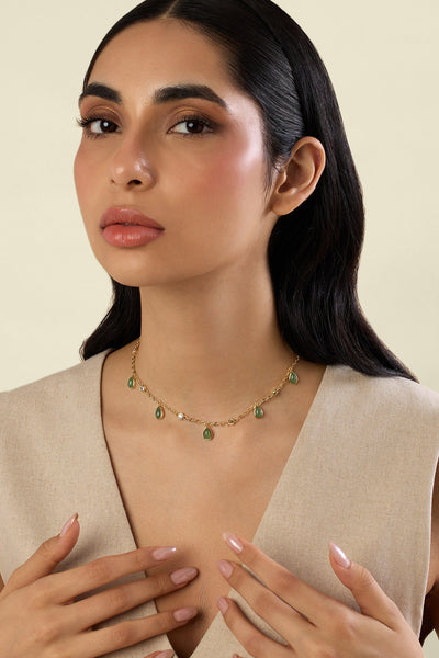 Isharya Verdant Vision Necklace In 18kt Gold Plated indian designer wear online shopping melange singapore 