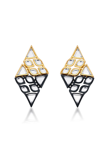 Isharya Very Varq Art Deco Earrings jewellery indian designer wear online shopping melange singapore