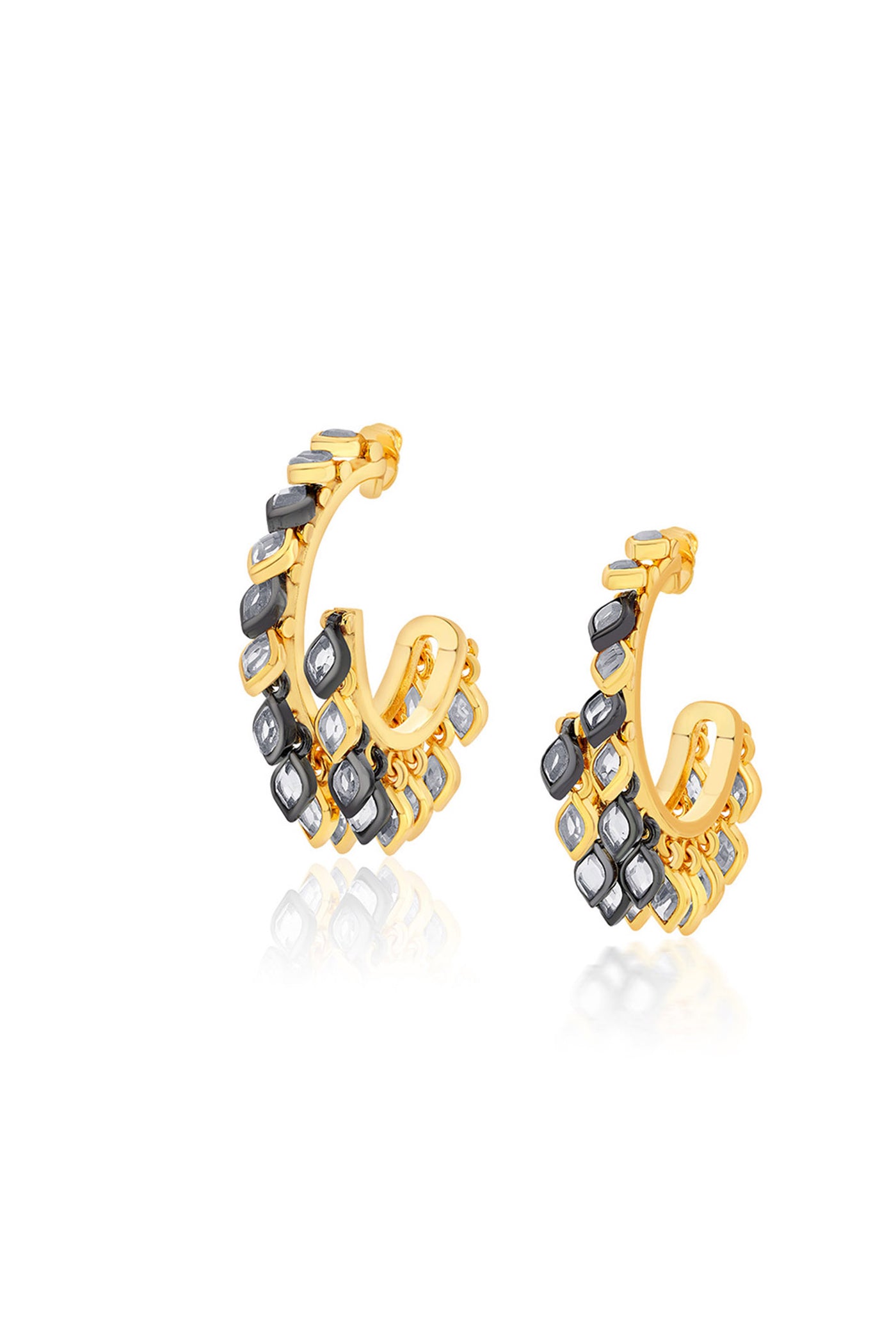 Isharya Very Varq Hoop Earrings jewellery indian designer wear online shopping melange singapore