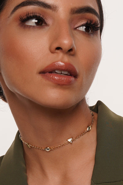 Isharya Very Varq Mirror Necklace In 18Kt Gold Plated jewellery indian designer wear online shopping melange singapore