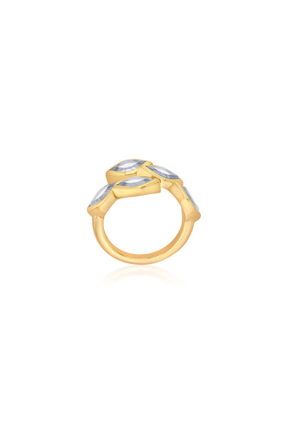 Isharya Very Varq Mirror Ring In 18Kt Gold Plated jewellery indian designer wear online shopping melange singapore