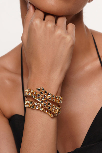 Isharya Very Varq Serpent Cuff In 18Kt Gold Plated jewellery indian designer wear online shopping melange singapore