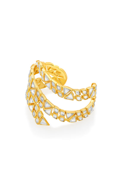 Isharya Very Varq Serpent Cuff In 18Kt Gold Plated jewellery indian designer wear online shopping melange singapore