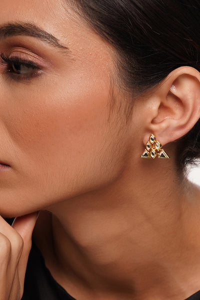 Isharya Very Varq Trifecta Earrings In 18Kt Gold Plated jewellery indian designer wear online shopping melange singapore