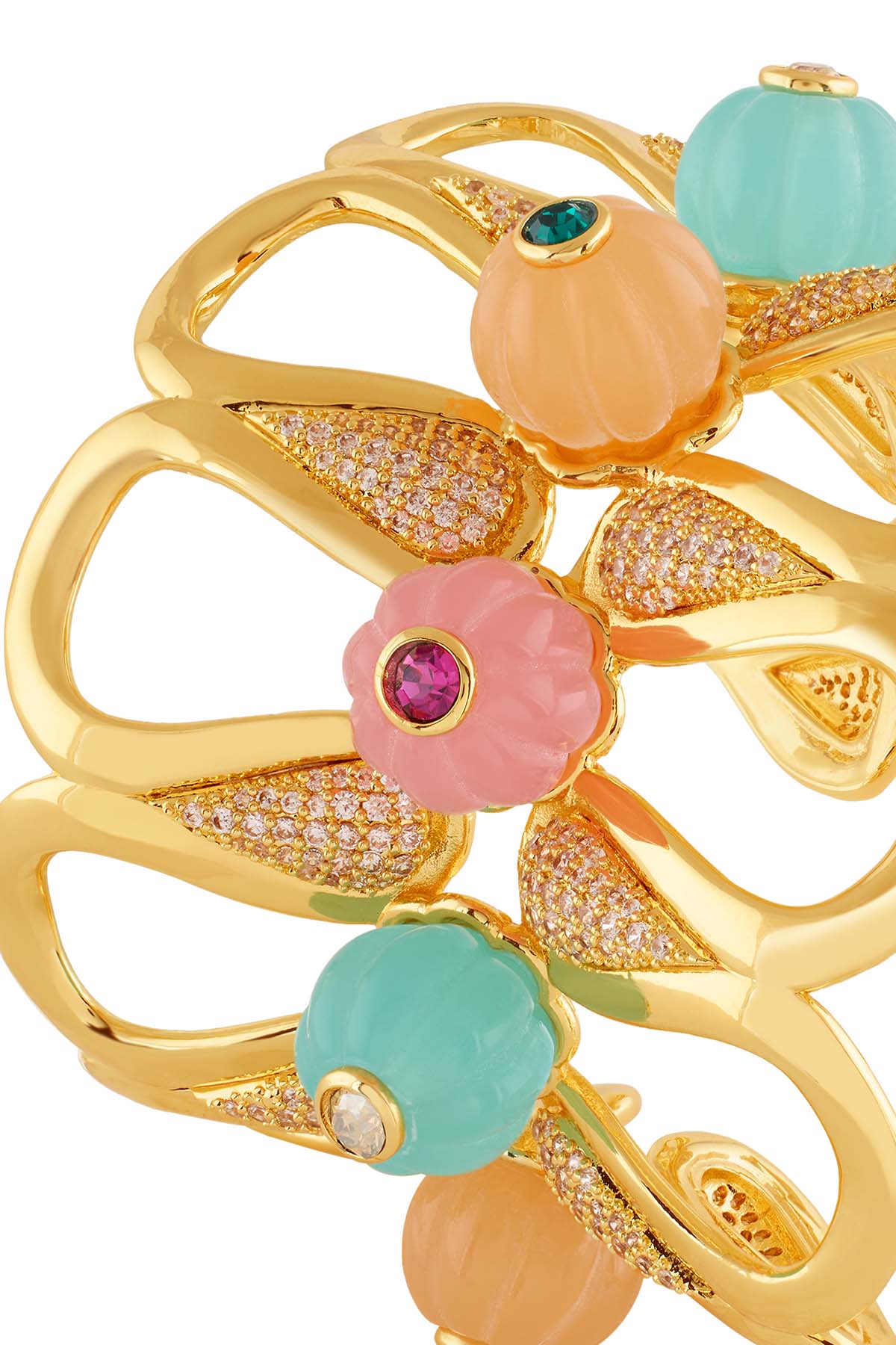 Isharya Whimsical Bloom Cuff 18Kt Gold Plated indian designer wear online shopping melange singapore 