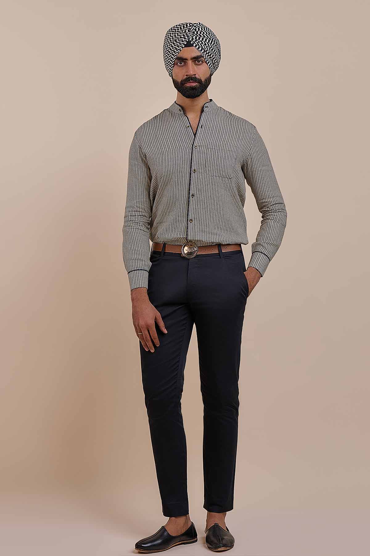 Micro Chevron Shirt – Melange Singapore