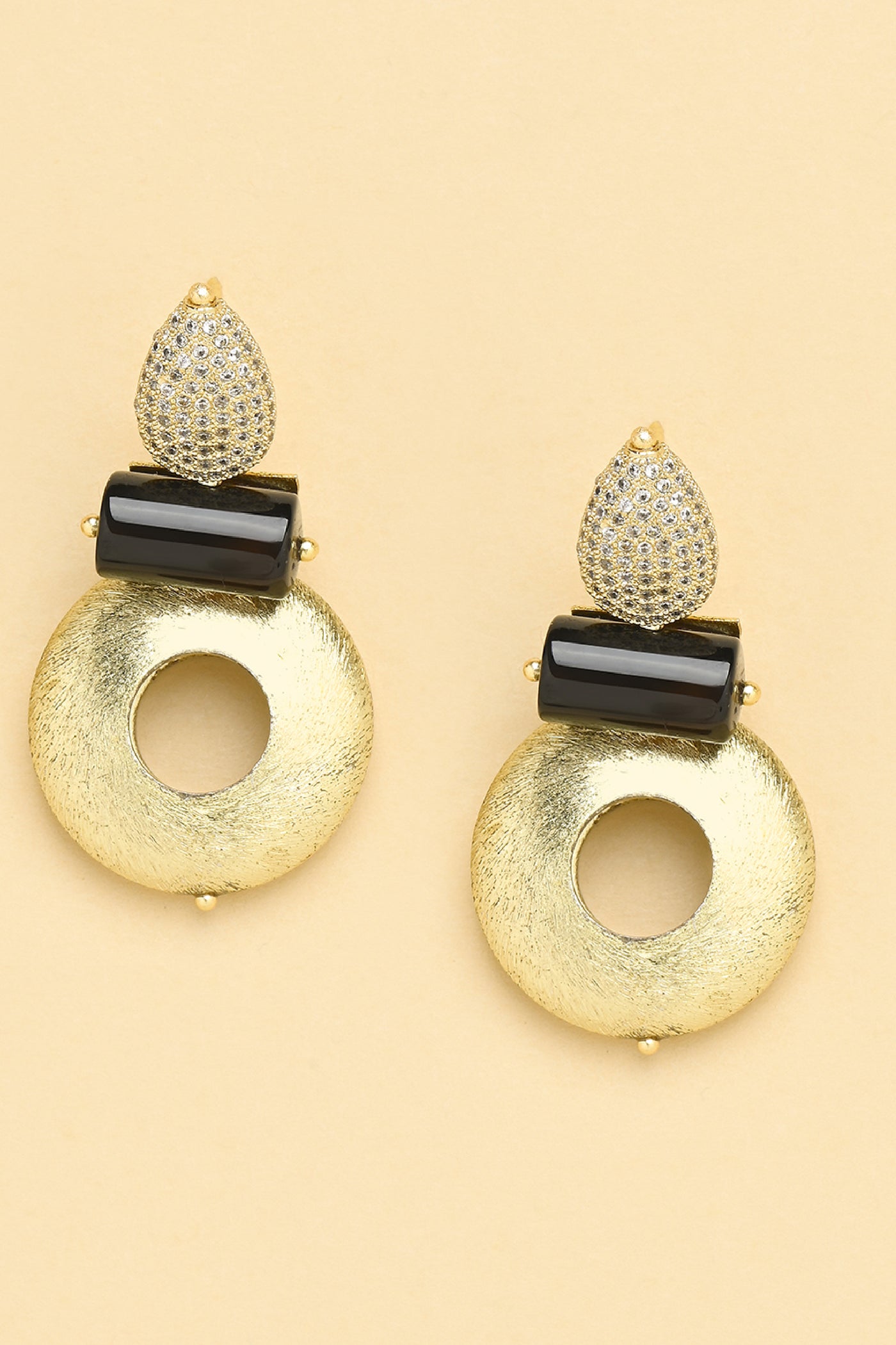 Joules by Radhika Black Olive Stud Earrings Jewellery indian designer wear online shopping melange singapore