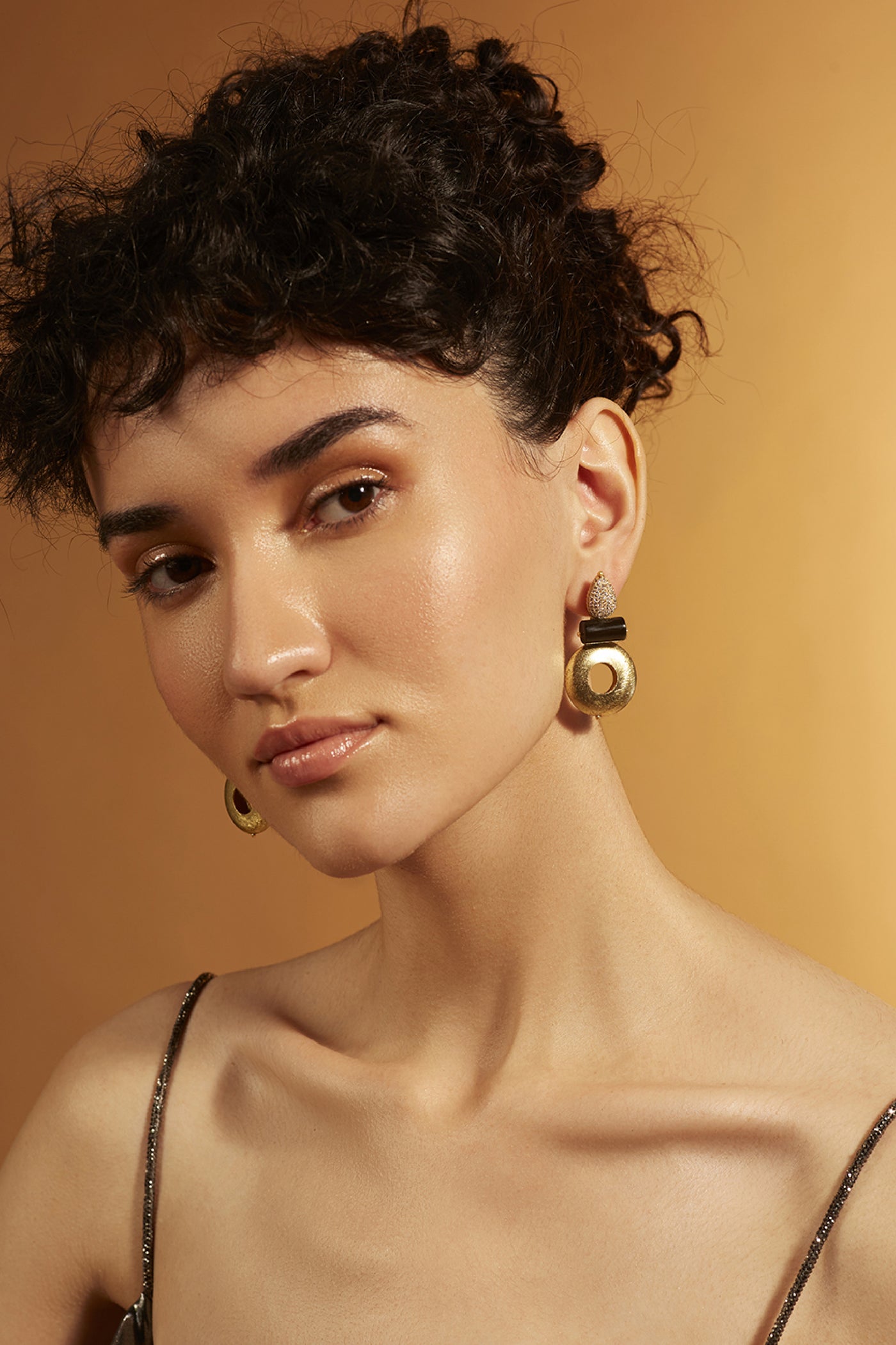 Joules by Radhika Black Olive Stud Earrings Jewellery indian designer wear online shopping melange singapore