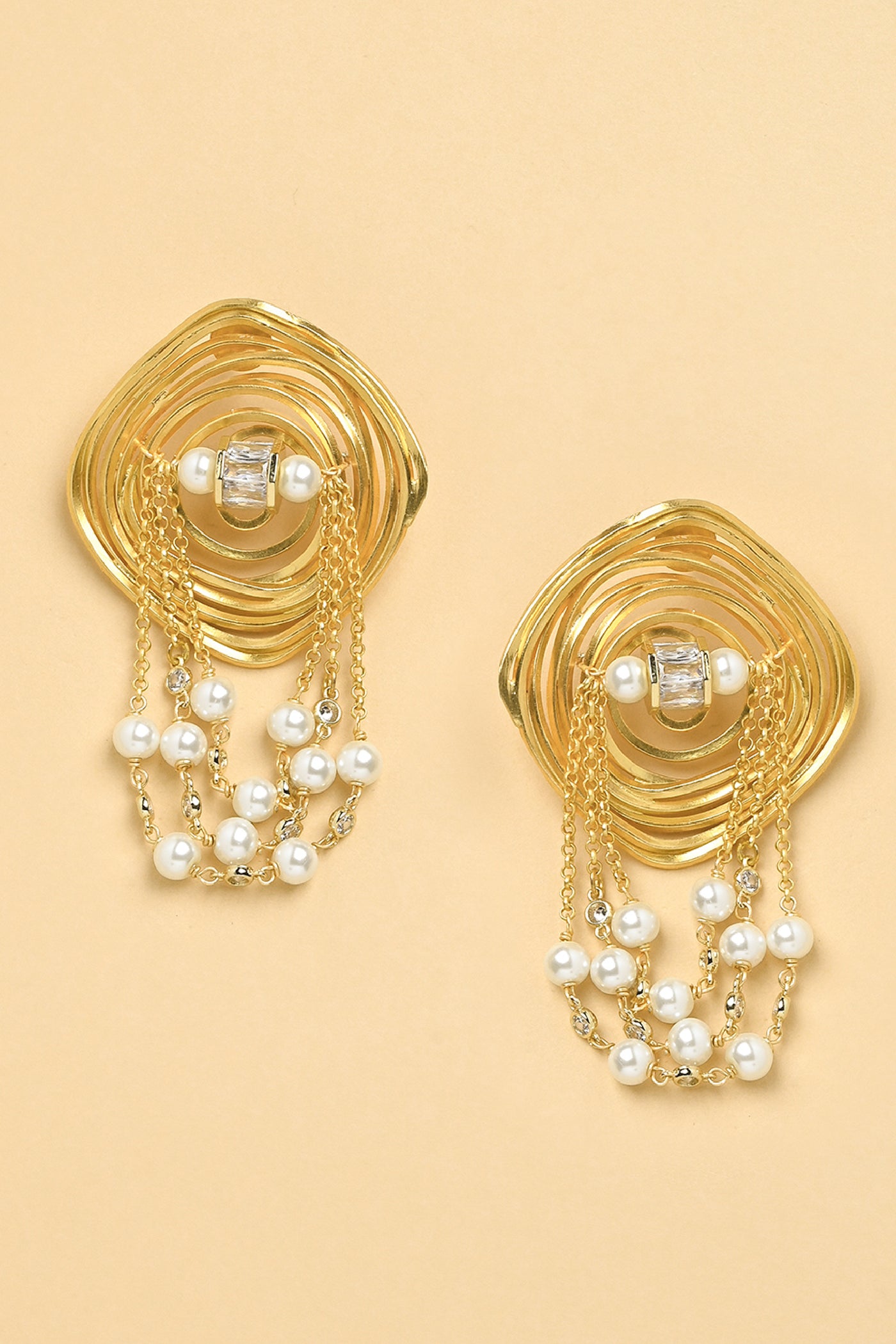 Joules by Radhika Dangling Pearl Studs Jewellery indian designer wear online shopping melange singapore