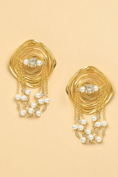 Joules by Radhika Dangling Pearl Studs Jewellery indian designer wear online shopping melange singapore